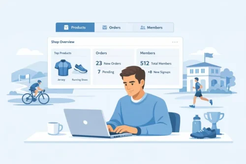 Boutique en ligne club sportif : vente de tenues et encaissement des cotisations